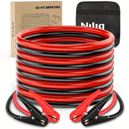 Heavy Duty Jumper Cables 600A CCA – Thickened Booster Cables with Carrying Bag for Pickup Truck, RV, Van & SUV, Jump Start Battery Kit for Large Engine Vehicles