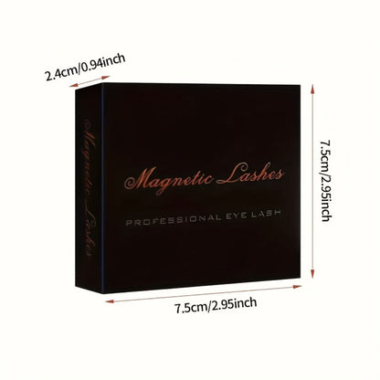 8-Pair Glue-Free Dual Magnetic False Eyelashes 3D Reusable Set — No Eyeliner Needed, Waterproof, Includes Applicator Clip, Natural Look for Daily Wear & Special Occasions