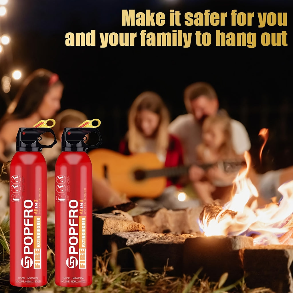 Portable Fire Extinguisher | Home, Garage, Kitchen, Car Four-in-One Small Fire Extinguisher | for Electrical, Textile | Non-toxic, Easy to Clean | Wall-mounted