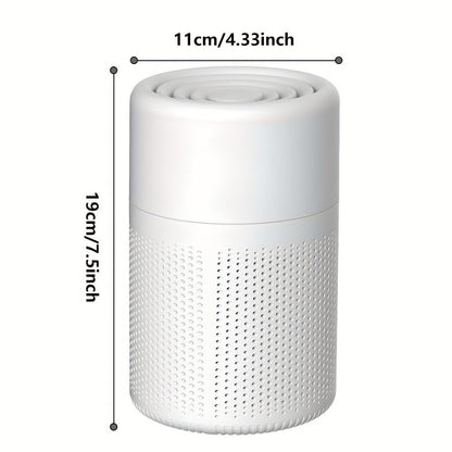 USB Negative Ion Air Purifier with Blue Light & Aromatherapy Box – Removes Dust, Smoke, Formaldehyde, VOCs & PM2.5, Type-C Powered Desktop Air Cleaner for Bedroom, Office & Bathroom, 50 m³/h Airflow