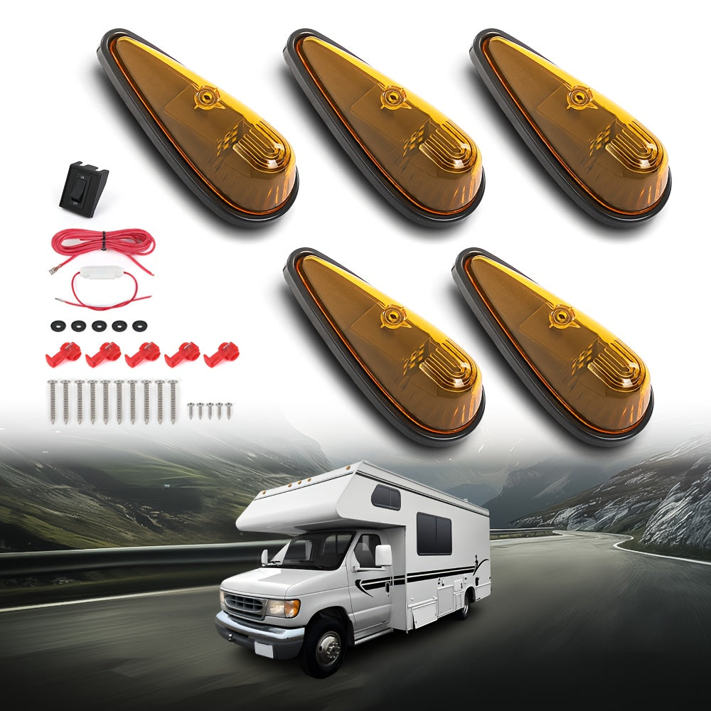 2/ 5 LED Magnetic Trailer Towing Lights Wire Trailer Lights Kit