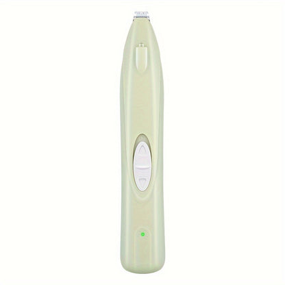 Dog Paw Trimmer with LED Light – Rechargeable Pet Hair Clipper for Paws, Eyes, Face & Rump, Stainless Steel Blades, Quiet Motor for All Breeds