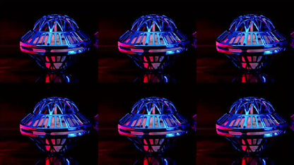 UFO Flying Ball Toy Smart Sensor Hovering Drone Hexagonal Spinning Saucer with Autonomous Flight for Kids Boys Girls Indoor Outdoor Party Christmas Birthday Gift Blue Purple Red