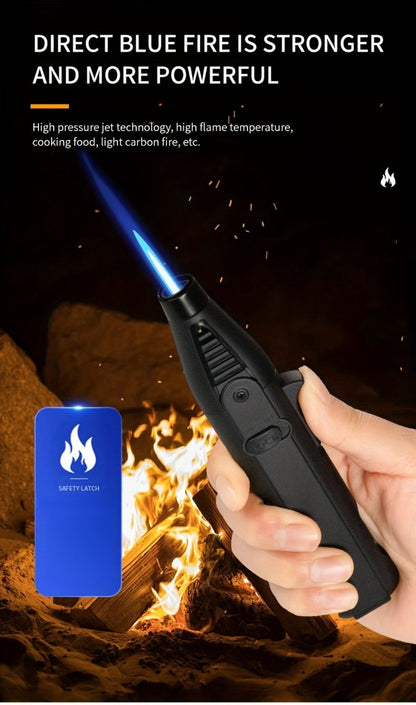 Torch Lighter Set Windproof Jet Flame with Safety Lock & Adjustable Flame - 10/15pcs Long Igniter for Candles, Grill, BBQ & Fireworks | Gift Box | 5 Colors