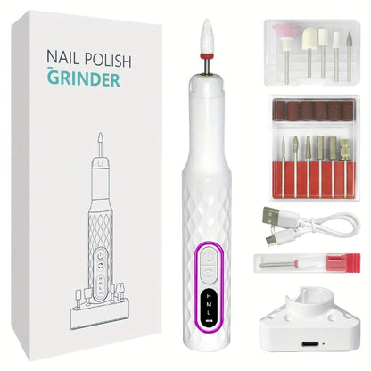 Adjustable Speed Nail Drill Machine 20000RPM with Digital Display — Portable Electric E-File for Acrylic Gel Natural Nails, Professional Nail Sander with Accessory Bits for Home & Salon Manicure Pedicure