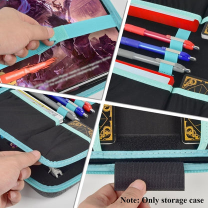 DND Dice Tray & Storage Box for D&D MTG RPG Tabletop Games – Polyhedral Dice Holder Organizer Case for D20 D12 D10 D8 D6 D4, Gamer Gift, Case Only (Green, Grey, Red, Black)