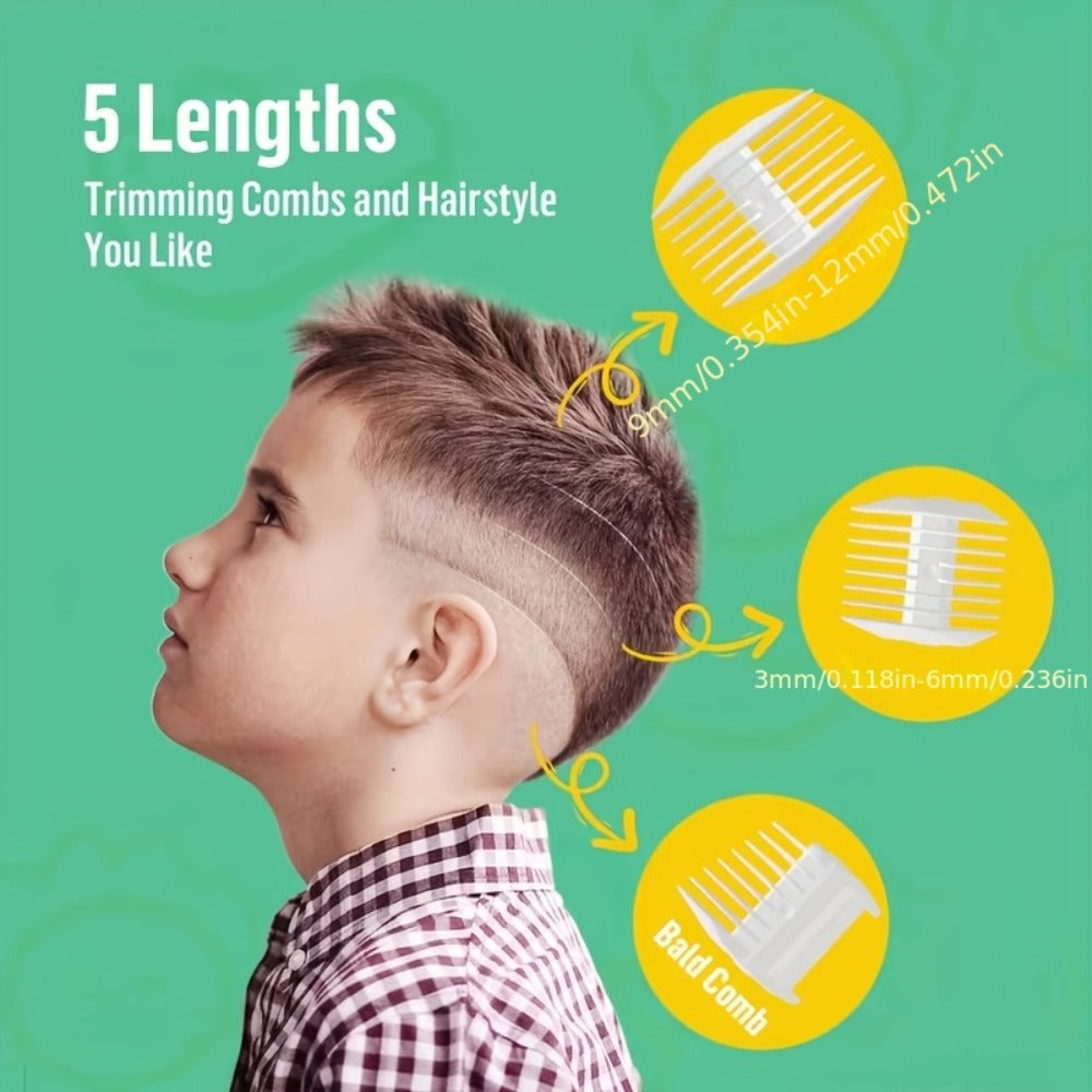 Electric Hair Clipper with Automatic Suction & USB Rechargeable — Mess-Free Self-Cutting Cordless Trimmer, Portable Vacuum Hair Catcher, Professional Home Haircut Kit for Men & Women