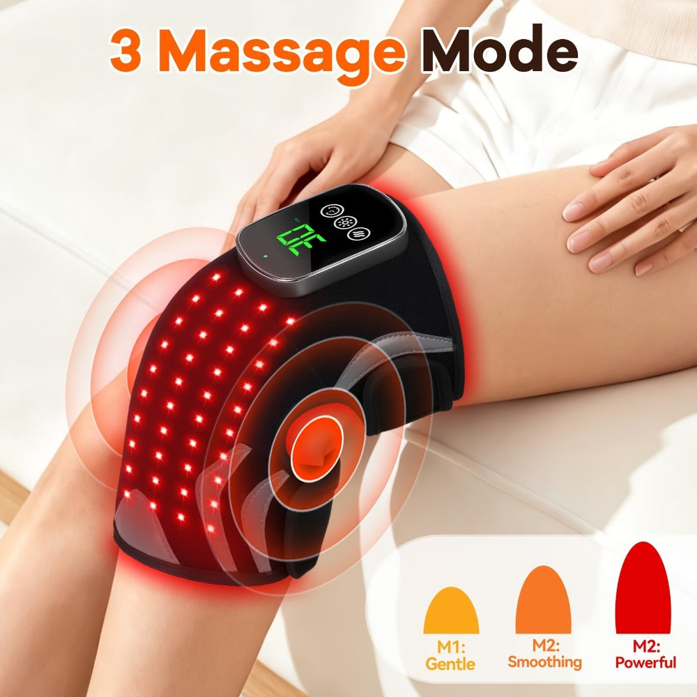 Heated Knee Massager with Vibration – Electric Knee Heating Pad & Support Wrap for Arthritis, Joint Pain & Muscle Relief, Warm Knee Brace Massager for Men Women Home Use & Recovery