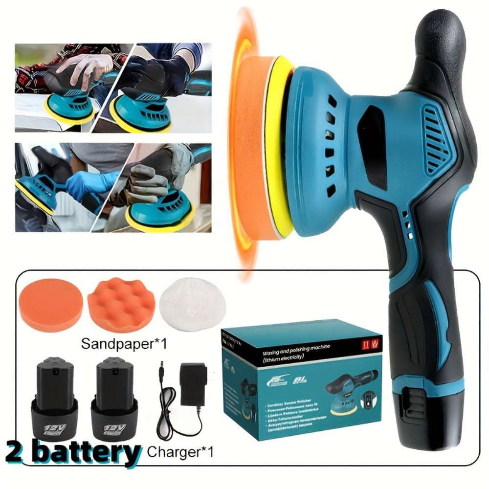Cordless Car Polisher Buffer Machine – 8-Speed 5000 RPM Orbital Polishing Machine with 6" Pad, Rechargeable Battery & Charger for Car Detailing & Scratch Removal