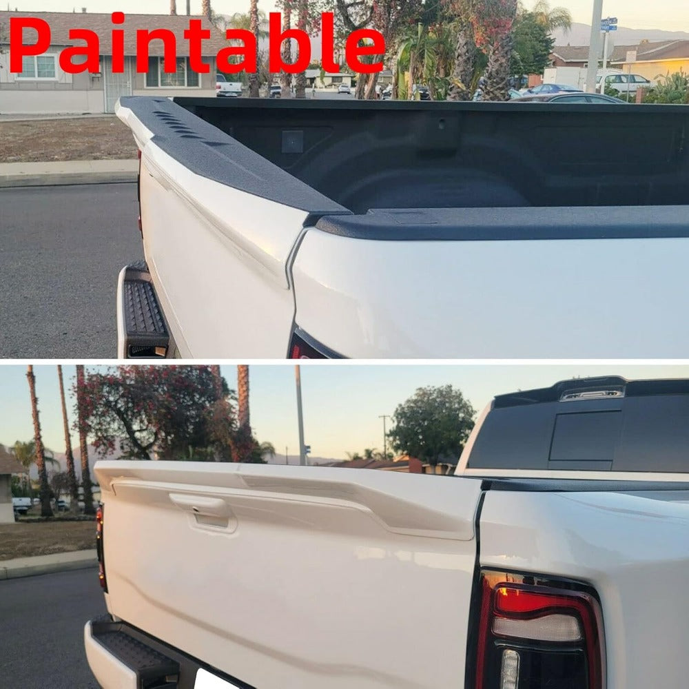 Air Design Tailgate Spoiler Compatible with 2009-2021 for Dodge Ram Classic 1500 2500 3500 Replacement for CH06A16 Black Cap Molding Top Protector