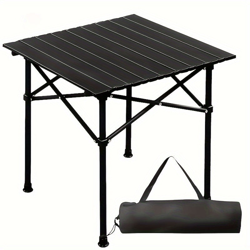Folding Camping Table with Storage Bag – Large Portable Outdoor Picnic Table for Camping, BBQ, Garden, Backyard & Self-Driving Tours, Lightweight Foldable Car Picnic Table for Family Outdoor Use
