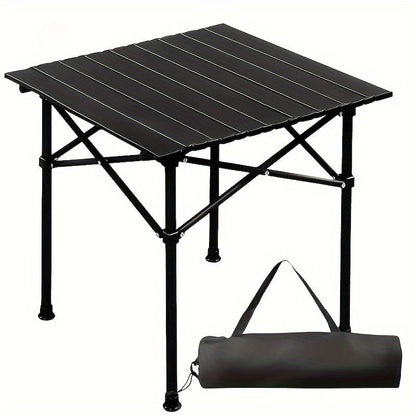 Folding Camping Table with Storage Bag – Large Portable Outdoor Picnic Table for Camping, BBQ, Garden, Backyard & Self-Driving Tours, Lightweight Foldable Car Picnic Table for Family Outdoor Use