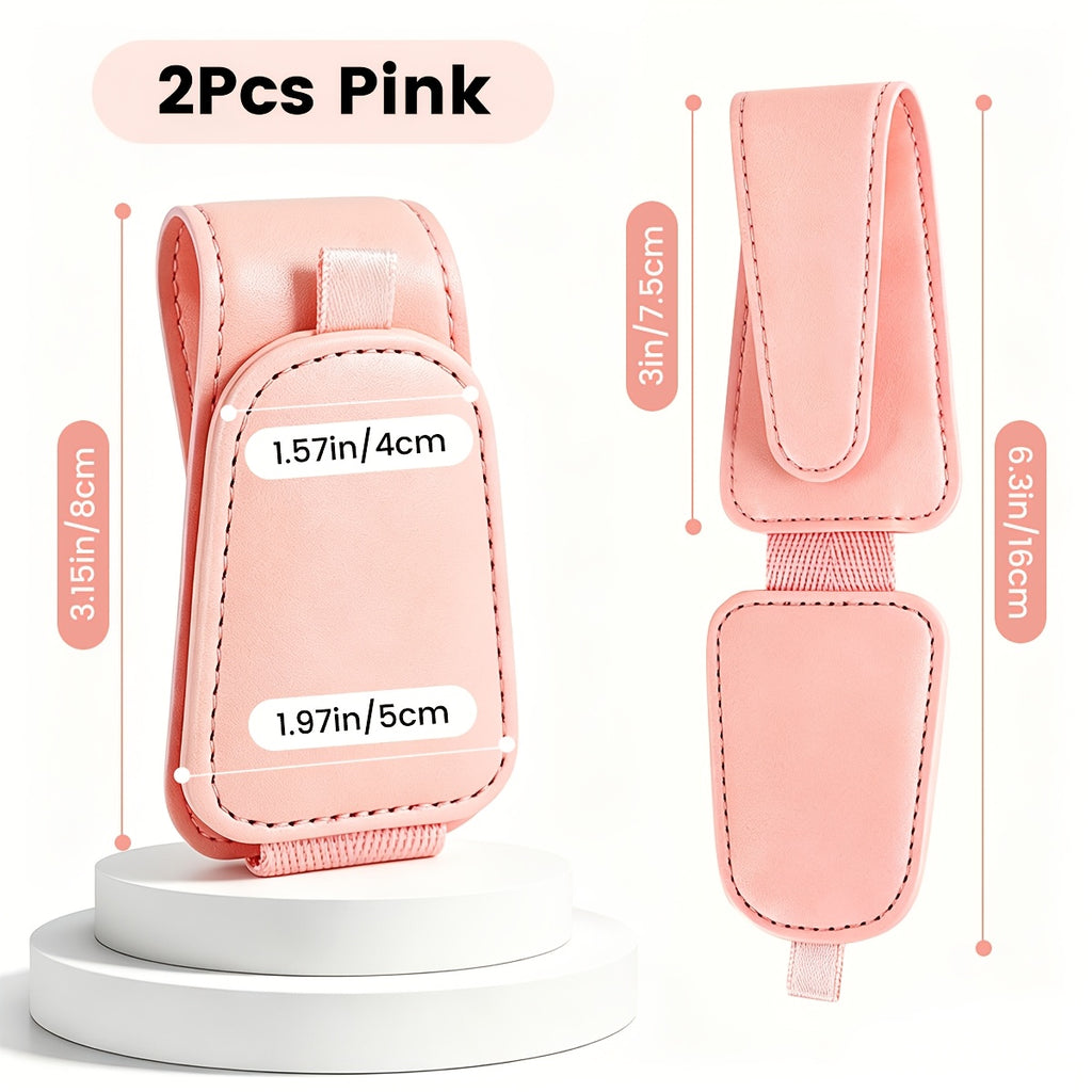 2pcs Sotfamily Sunglass Holder for Car Cloth Magnetic Glasses Clip for Car Visor Glasses Holder Clip for Car