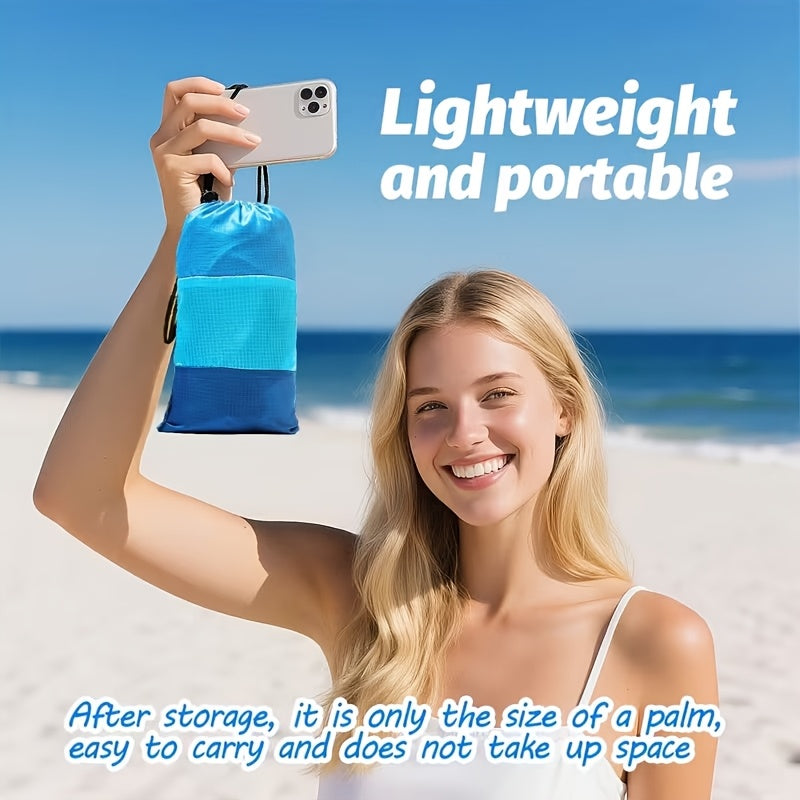 Sandproof Beach Blanket Oversized 55"x78" – Lightweight Waterproof Large Mat for Adults, Travel Camping Hiking Picnic Outdoor Beach Towel