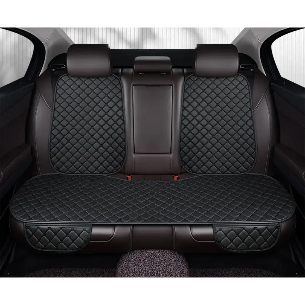 Car Back Seat Protector Waterproof, Universal Fit Anti-Stain Splash Guard Seat Cover for Car Interior, Durable Easy-Clean Rear Seat Cushion Liner in Black & Red