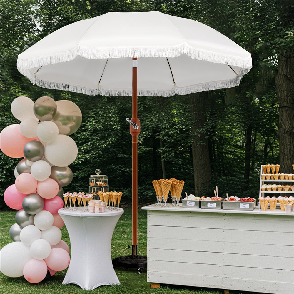 Patio Umbrella shown in the Cream, 9ft option