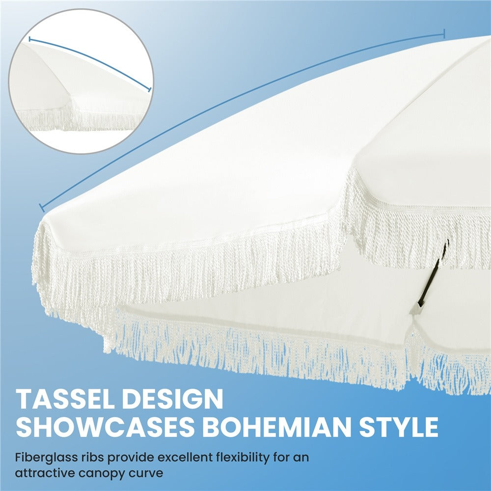 7.5-Foot Patio Umbrella, Backyard Sun Shade for Outdoor Shade and Protection detail image - detail view 15