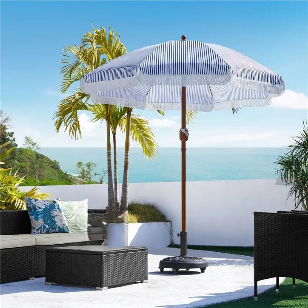 7.5-Foot Patio Umbrella, Backyard Sun Shade for Outdoor Shade and Protection detail image - detail view 4