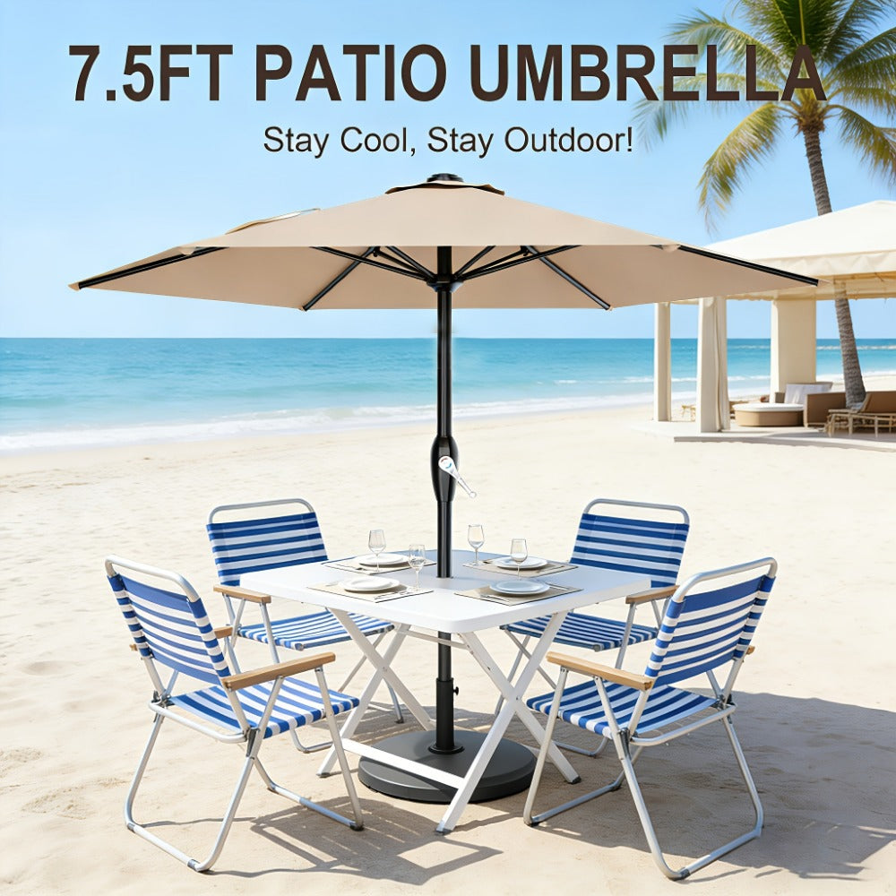 7.5-Foot Patio Umbrella with Easy Crank for Outdoor Shade and Protection detail image - detail view 10