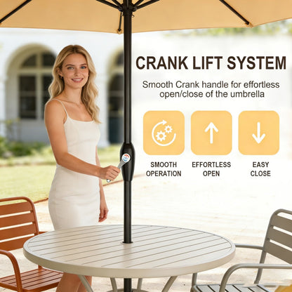 7.5-Foot Patio Umbrella with Easy Crank for Outdoor Shade and Protection detail image - detail view 12