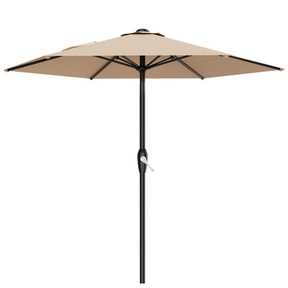7.5-Foot Patio Umbrella with Easy Crank for Outdoor Shade and Protection detail image - detail view 3