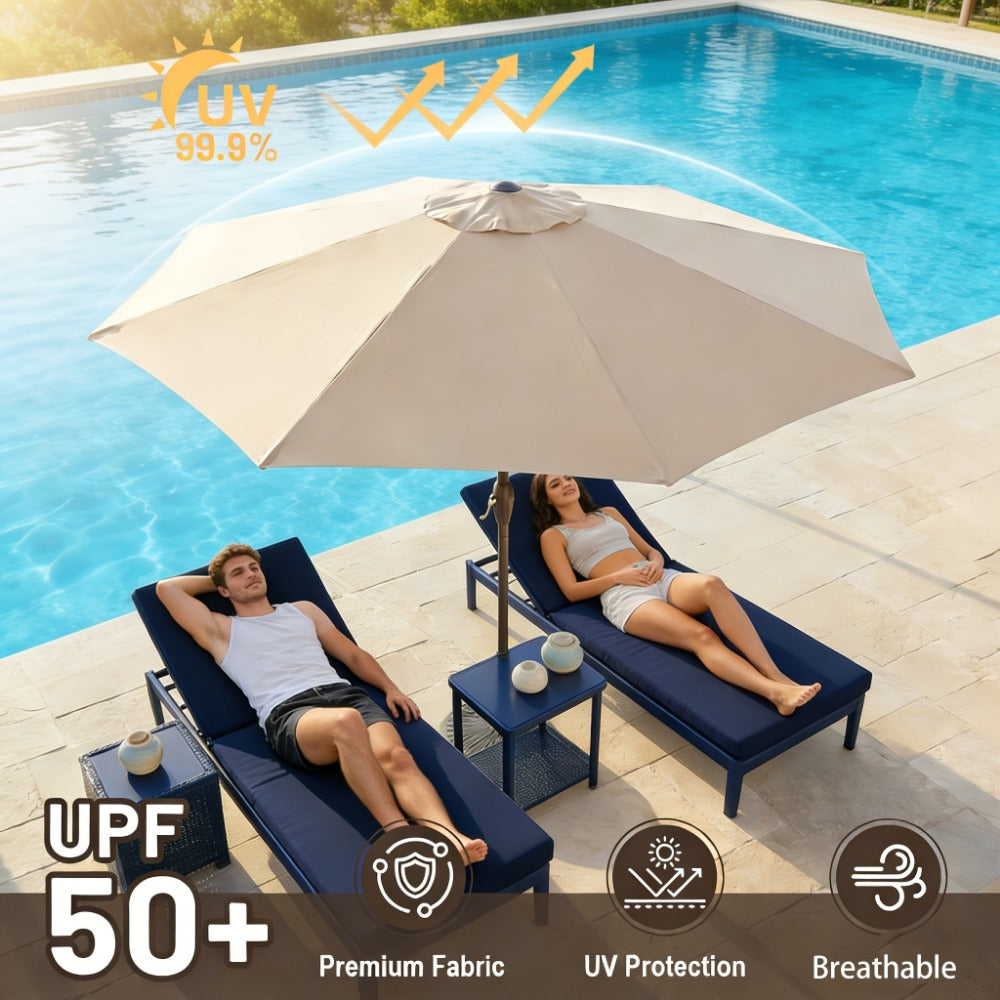 7.5-Foot Patio Umbrella with Easy Crank for Outdoor Shade and Protection detail image - detail view 8