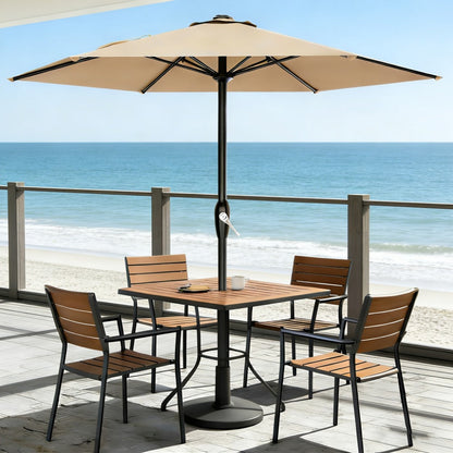 Patio Umbrella, 7.5 Ft Patio Market Umbrella UV Protection with Crank & 6 Fiberglass Ribs shown in the main product view