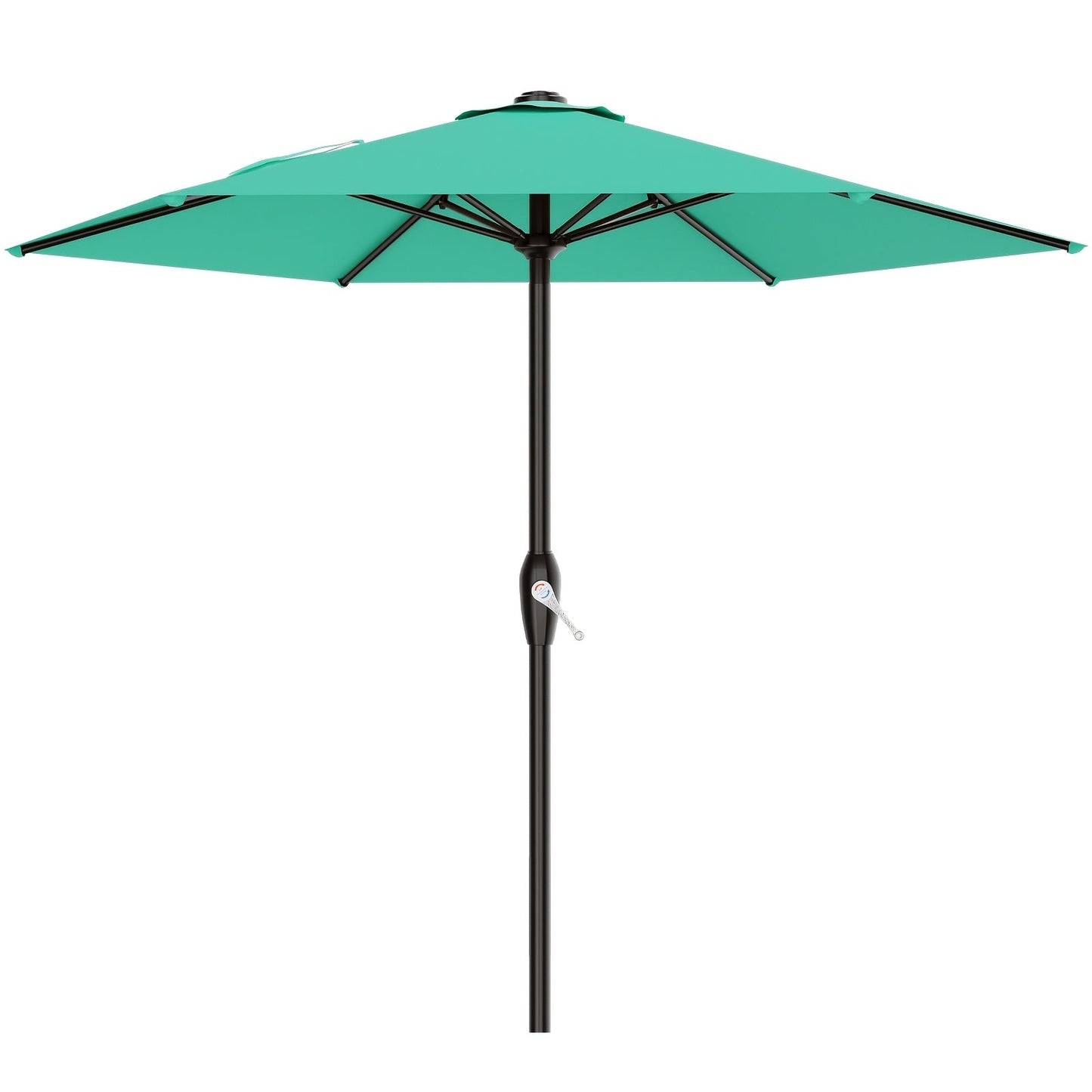 Patio Umbrella shown in the Teal Blue, 7.5FT option