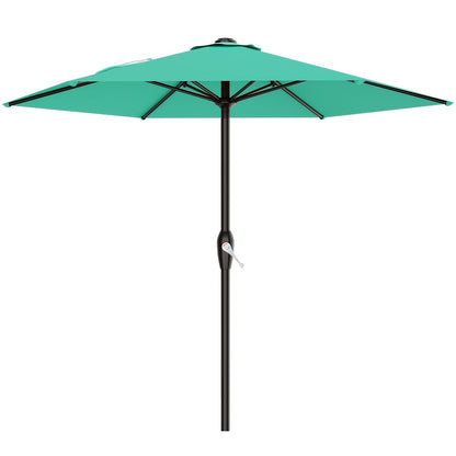 Patio Umbrella shown in the Teal Blue, 7.5FT option