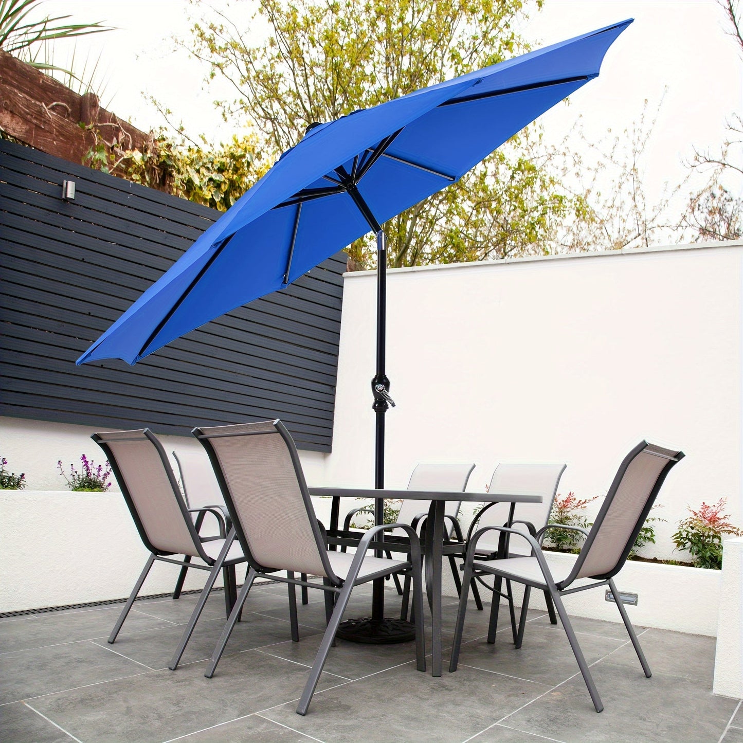 Patio Umbrella shown in the 9ft Blue option