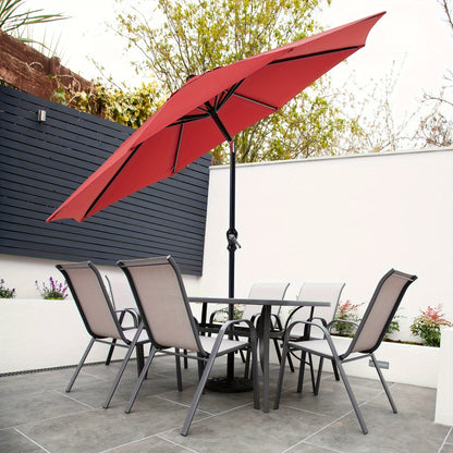 Patio Umbrella shown in the 9ft Red option