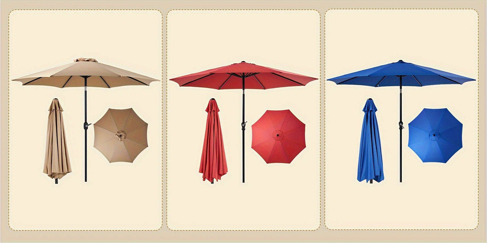 7.5-Foot Patio Umbrella with Tilt Adjustment and UV Protection detail image - detail view 21