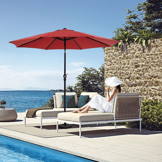 Patio Umbrella, Outdoor UV Protection 7.5ft 9ft 10ft 15ft with Push Button Tilt & Crank shown in the main product view