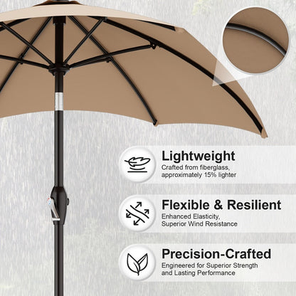7.5-Foot Patio Umbrella with UV Protection for Outdoor Shade and Protection detail image - detail view 9