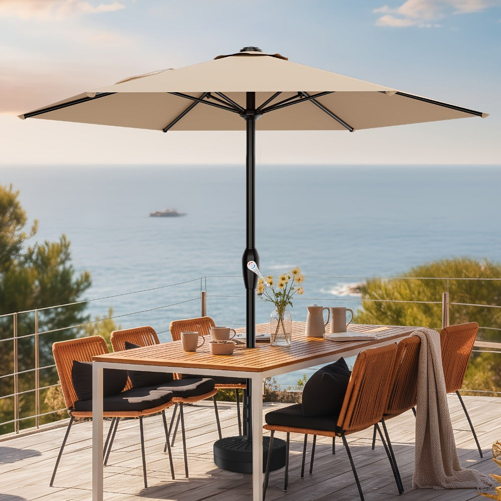 Patio Umbrella, 7.5ft Windproof UV Block Canopy Fiberglass Ribs Outdoor Market Umbrella shown in the main product view