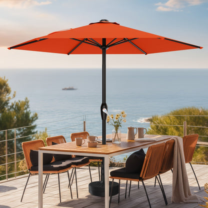 Patio Umbrella shown in the Orange option