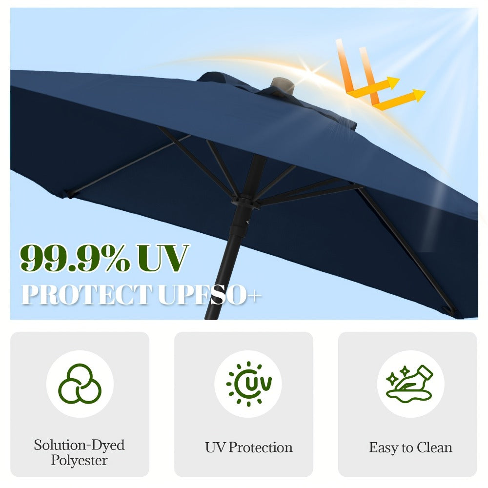 7.5-Foot Round Patio Umbrella with UV Protection for Outdoor Shade and Protection detail image - detail view 6