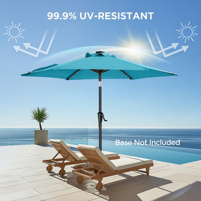 7.5-Foot Solar LED Patio Umbrella with UV Protection for Outdoor Shade and Protection detail image - detail view 6