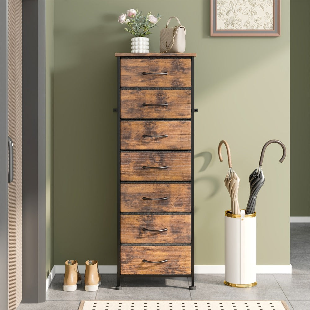 7-Drawer Tall Dresser, Bedroom Drawer Chest for Organized Everyday Storage detail image - detail view 11