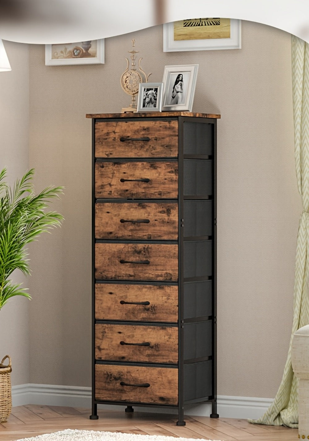 7-Drawer Tall Dresser, Bedroom Drawer Chest for Organized Everyday Storage detail image - detail view 19