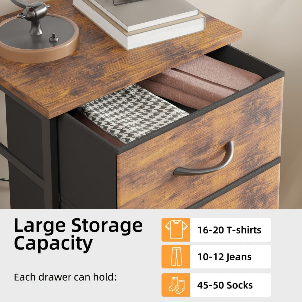 7-Drawer Tall Dresser, Bedroom Drawer Chest for Organized Everyday Storage detail image - detail view 7