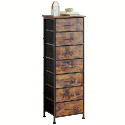 Dresser, Tall for Bedroom 6 7 Drawer Fabric Storage Tower Vertical Chest of Drawers Sturdy shown in the main product view