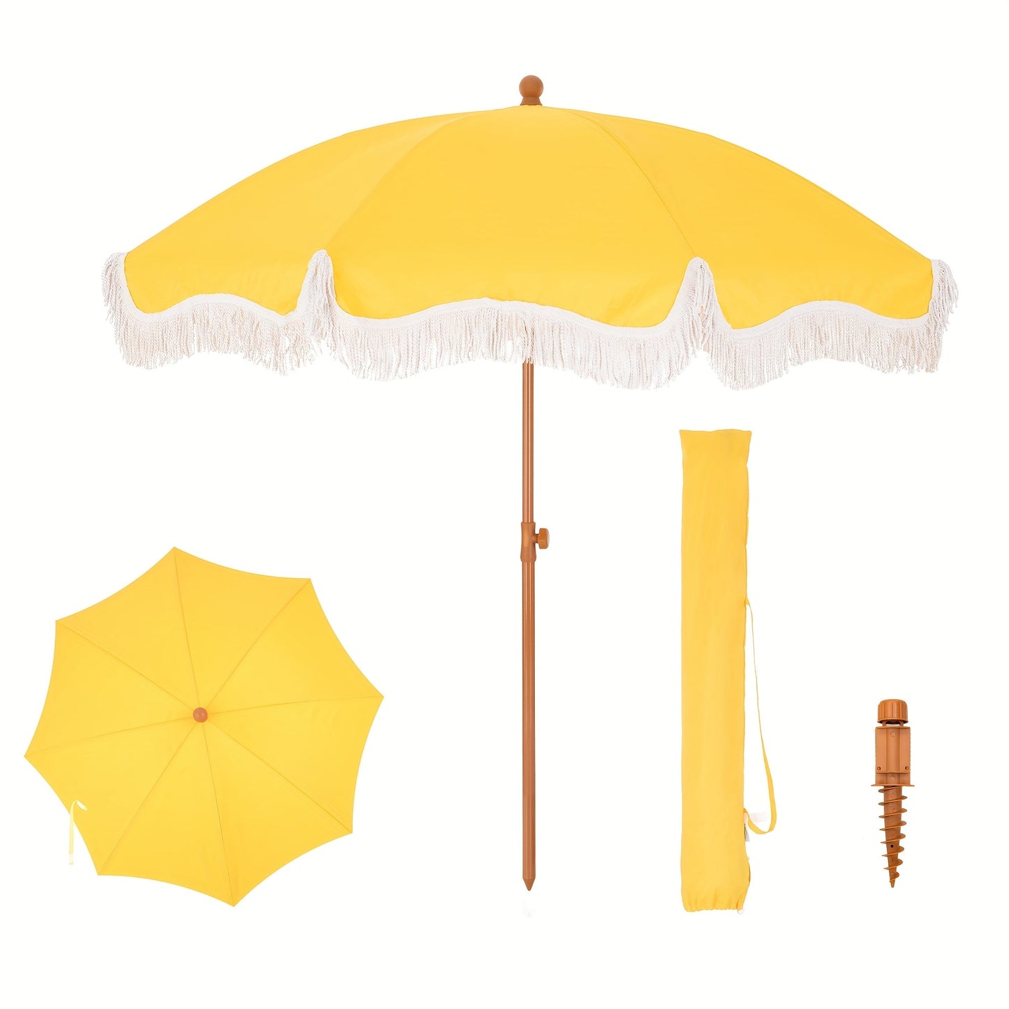 Outdoor Umbrella shown in the Bright Yellow option