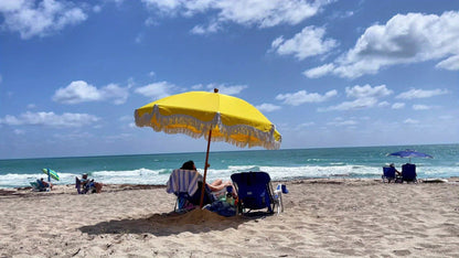 7-Foot Outdoor Umbrella with Carry Bag and UV Protection for Patio detail image - detail view 15