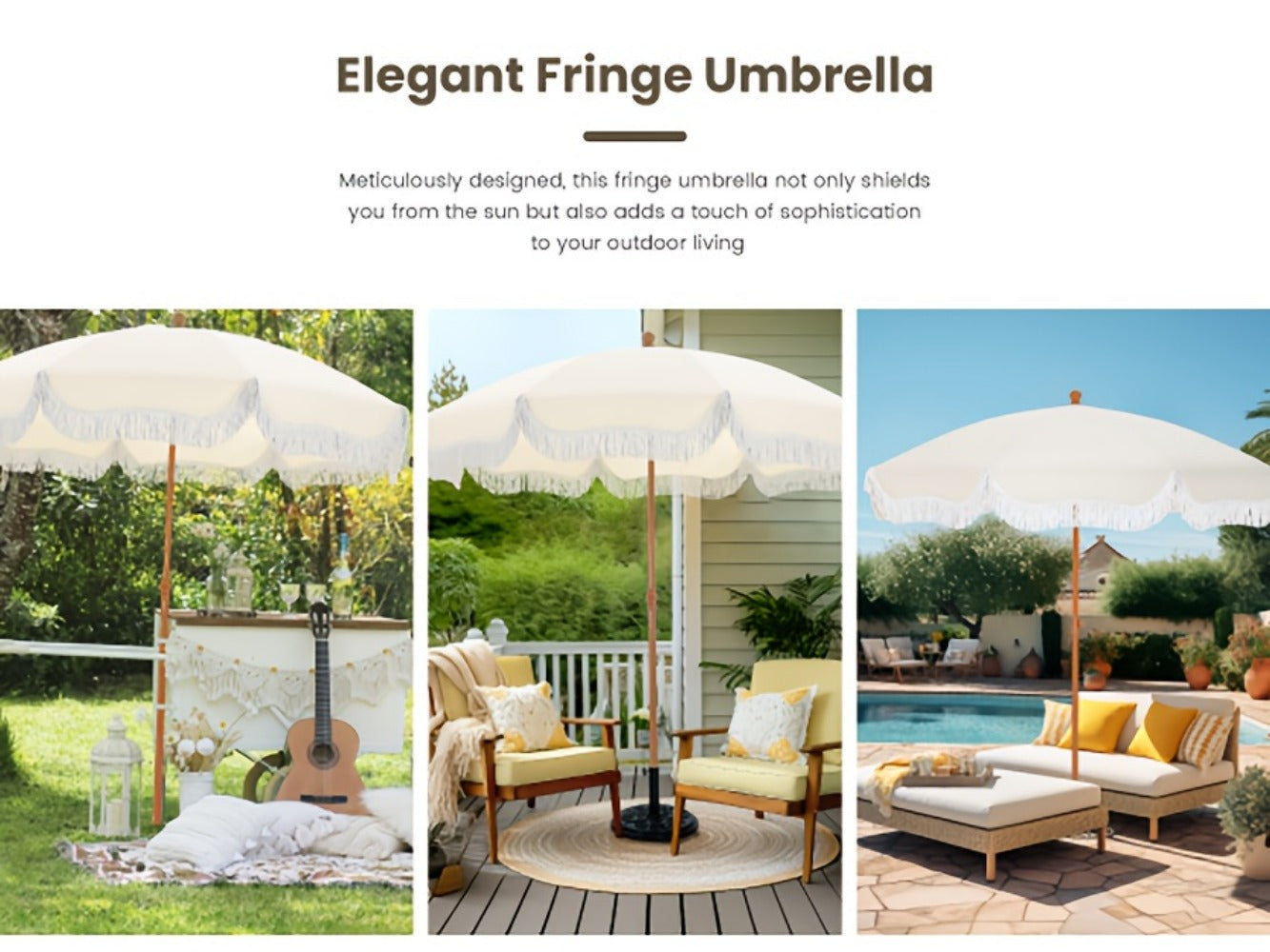 7-Foot Outdoor Umbrella with Carry Bag and UV Protection for Patio detail image - detail view 21