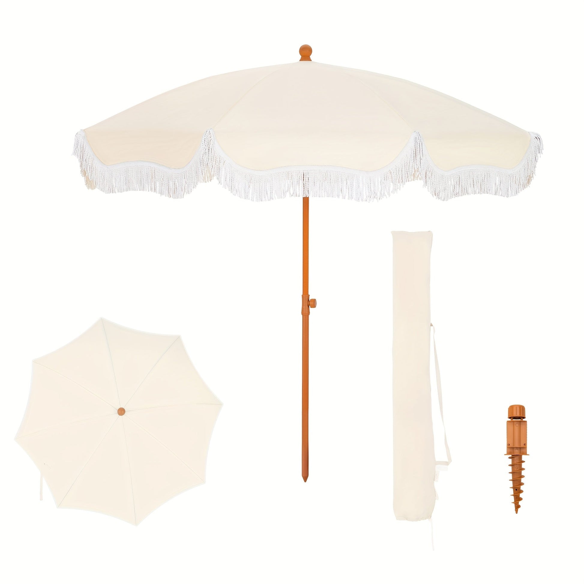 Outdoor Umbrella shown in the White option