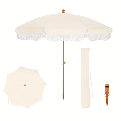 Outdoor Umbrella shown in the White option