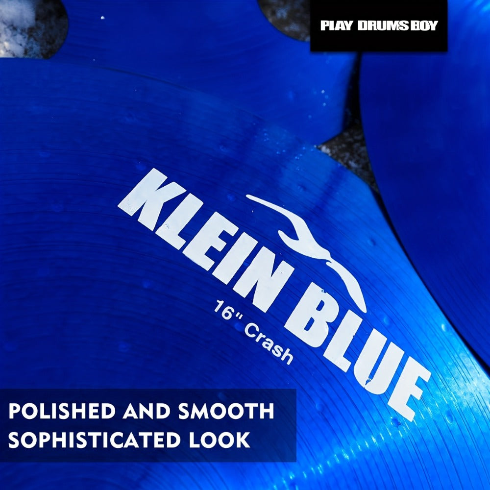 7-Piece Alloy Cymbal Set in Blue, Red or Black for Drum Practice detail image - detail view 8