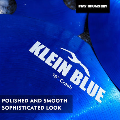 7-Piece Alloy Cymbal Set in Blue, Red or Black for Drum Practice detail image - detail view 8