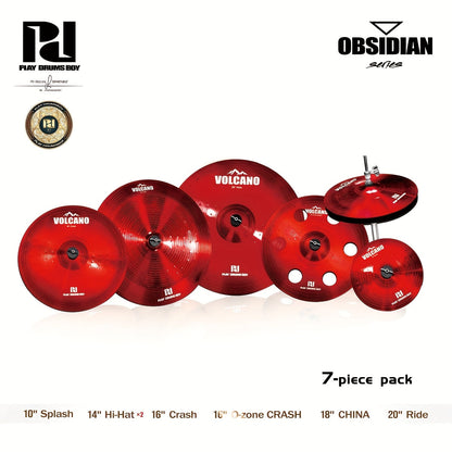 7-Piece Alloy Cymbal Set shown in the Red option